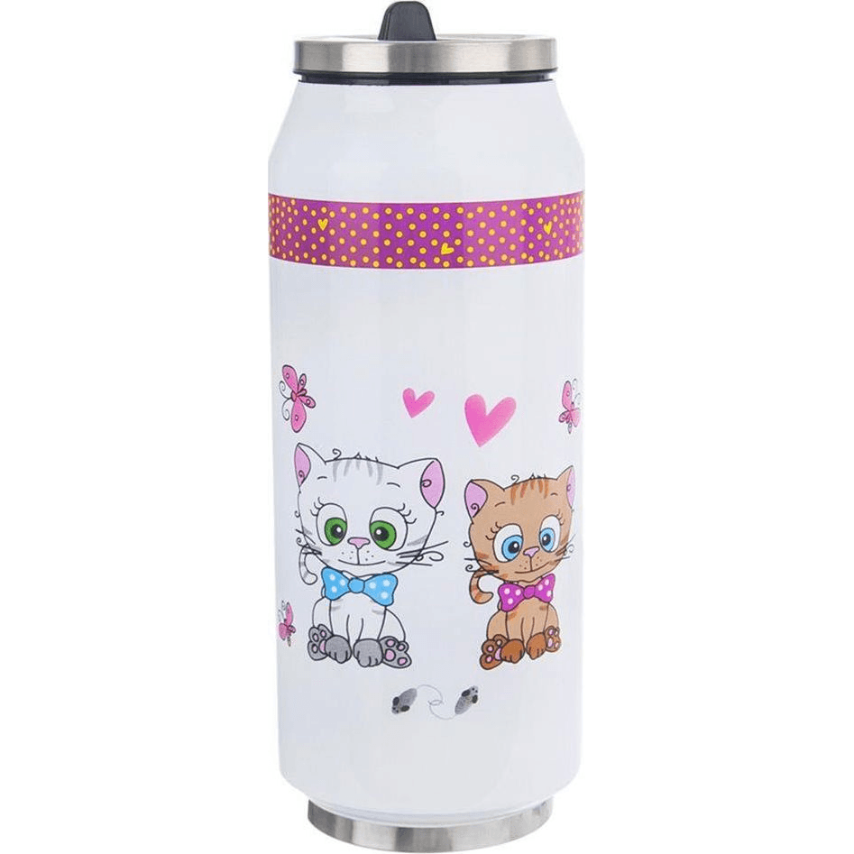 Termohrnček Termoska Fľaša Na Pitie Mačka Plechovka na Nápoje ORION 400 ml