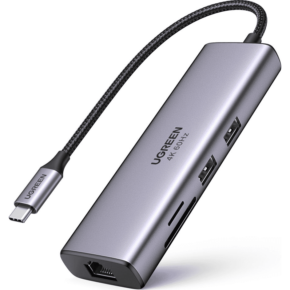 HUB 7v1 Ugreen CM512 USB-C / 2x USB-A 3.2 / HDMI 4K / čítačka SD TF / USB-C