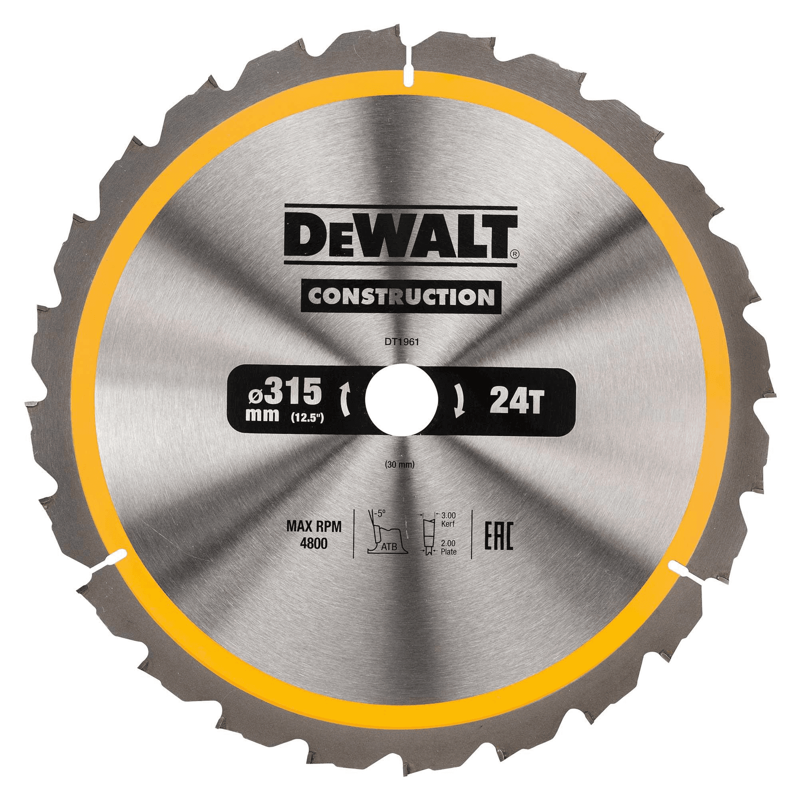 Rezný kotúč DeWalt DT1961 315 x 30 mm 24 zubov