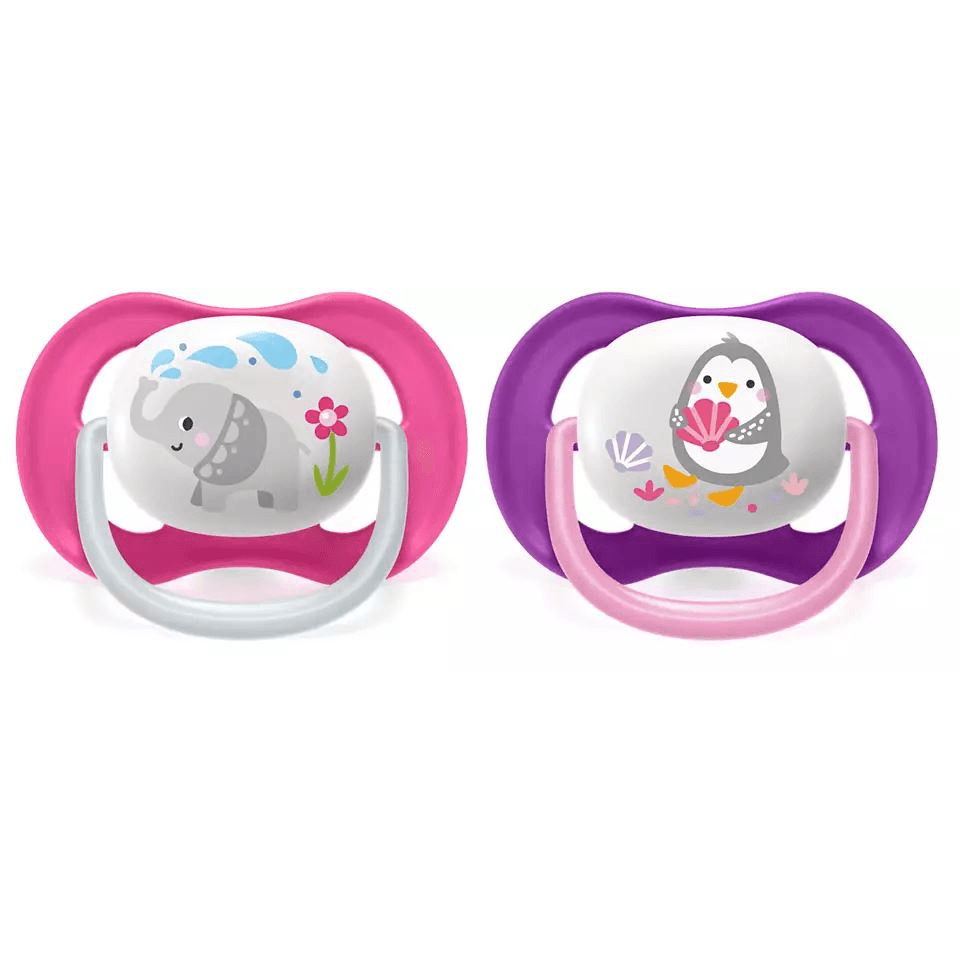Cumlík Philips Avent Ultra Air silikónový upokojujúci 6-18m 2 ks + puzdro