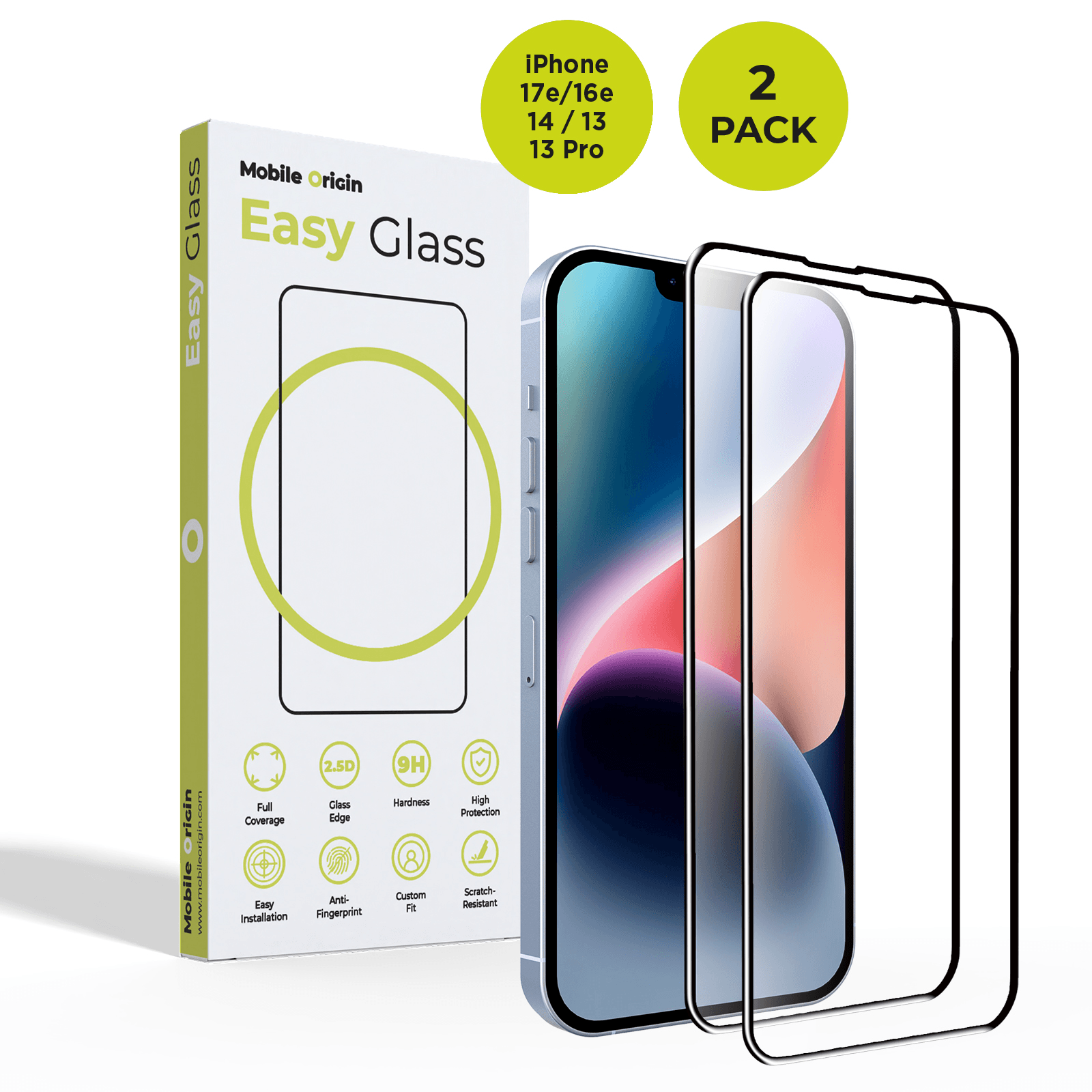 Tvrdené sklo Mobile Origin pre Apple iPhone 16 Pro, 2 ks