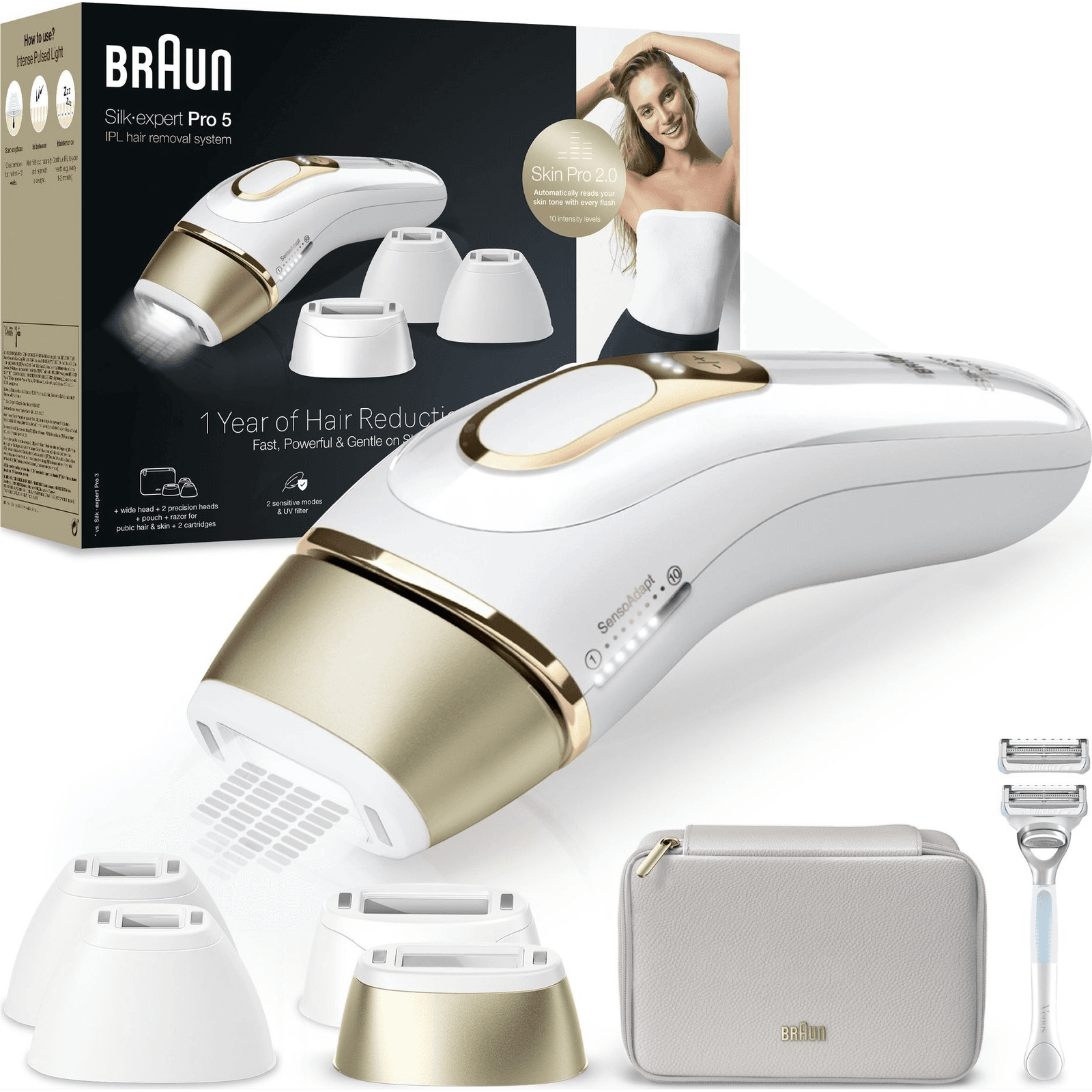 Braun Silk-expert Pro PL5356 IPL Zlato, Biela