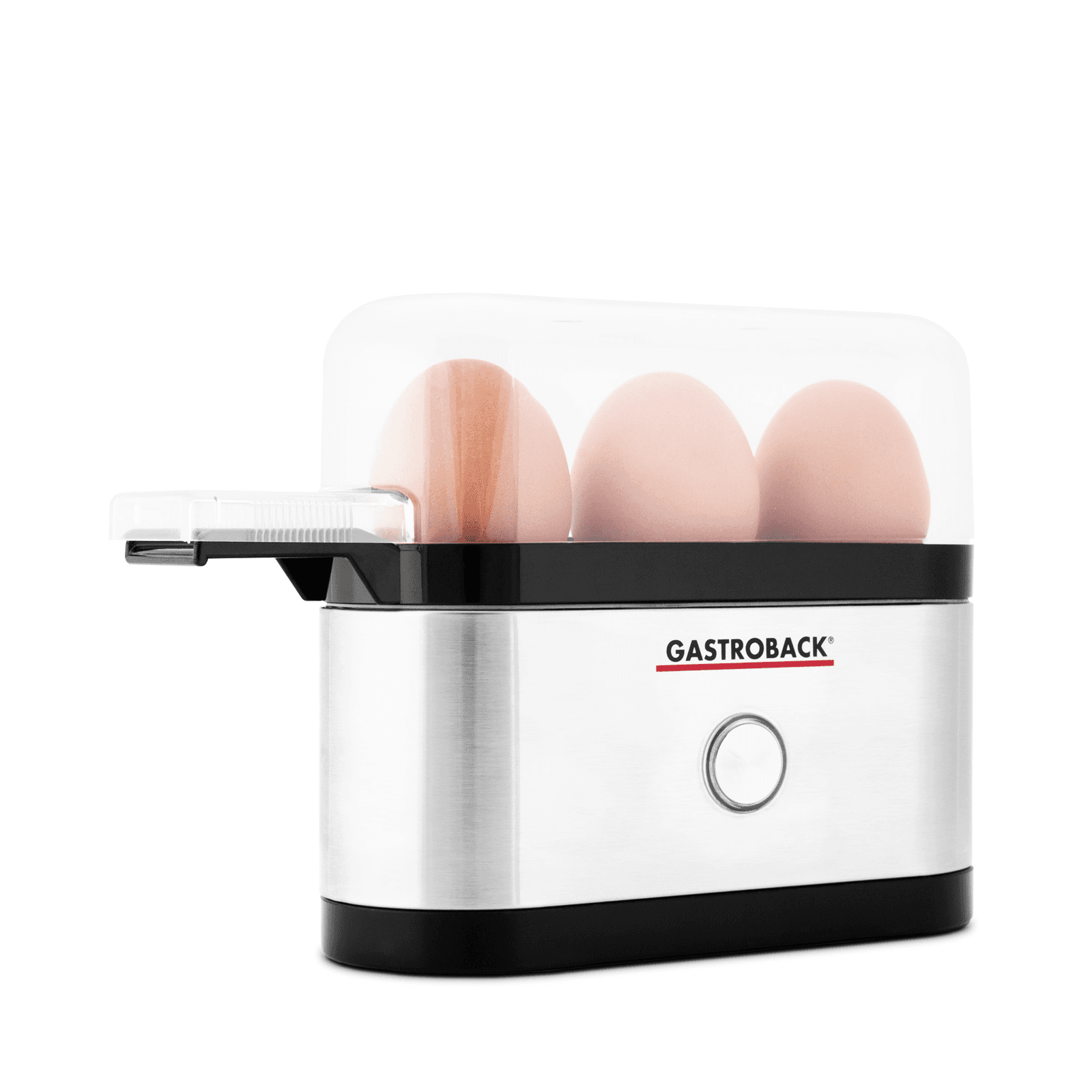 Gastroback Design Mini 3 vajec 350 W Čierna, Nerezová oceľ