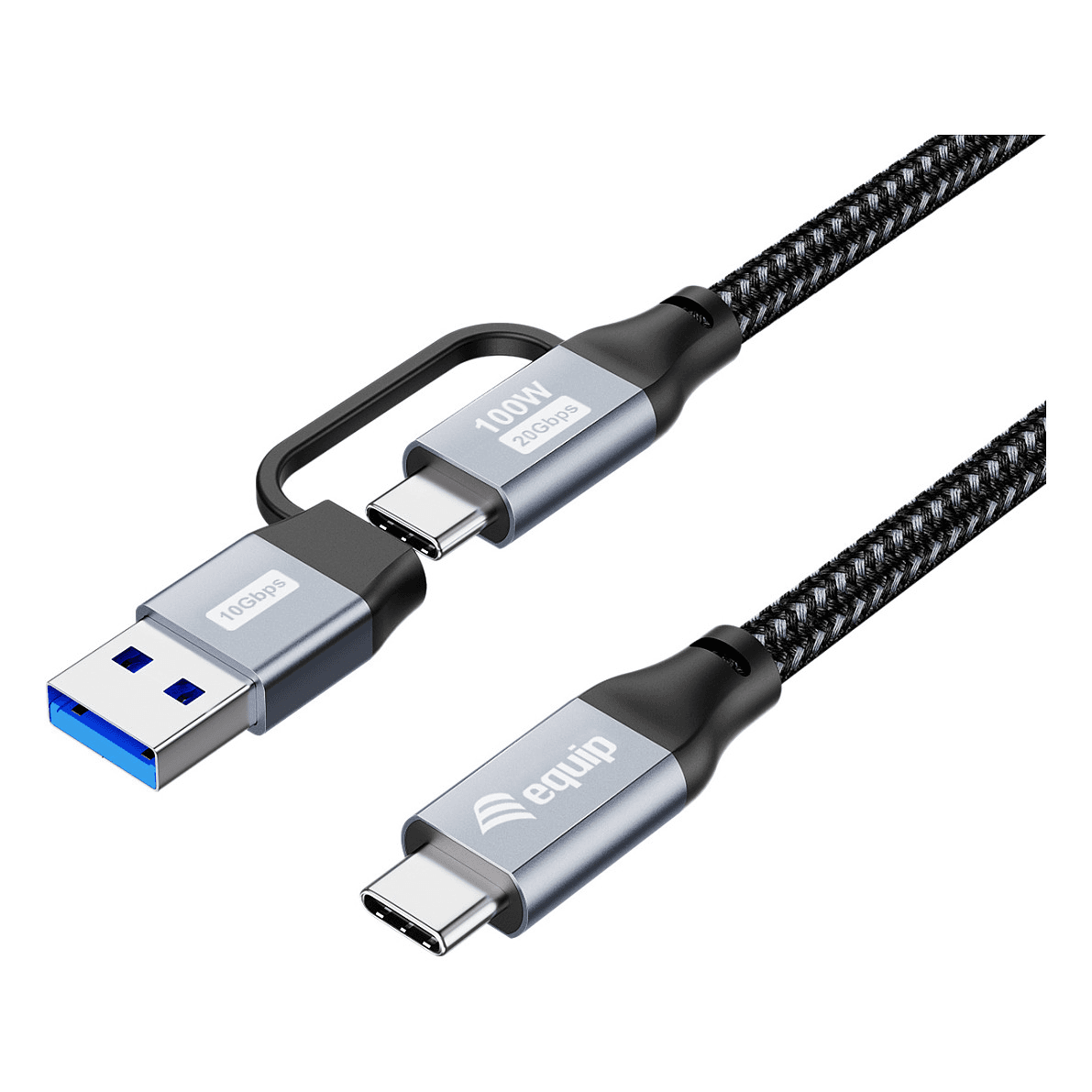 Equip 128431 USB kábel USB 3.2 Gen 2x2 1 m USB A/USB C USB C Čierna