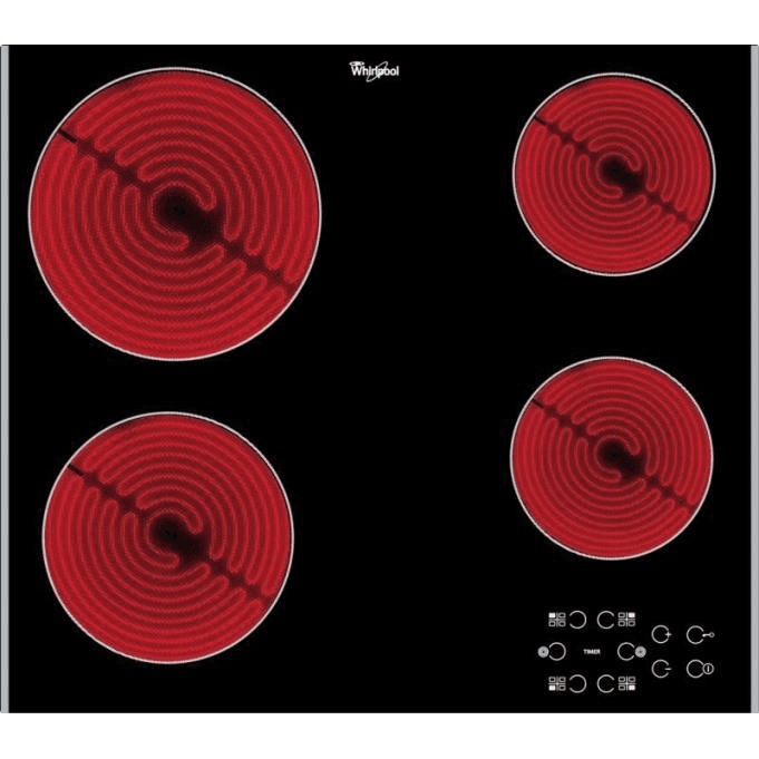 Whirlpool AKT 8090/NE Čierna Vstavaný 60 cm Keramický 4 zone(s)