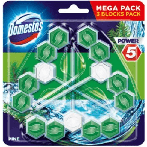Domestos Power 5 Pine Záveska do WC Toalety 3ks