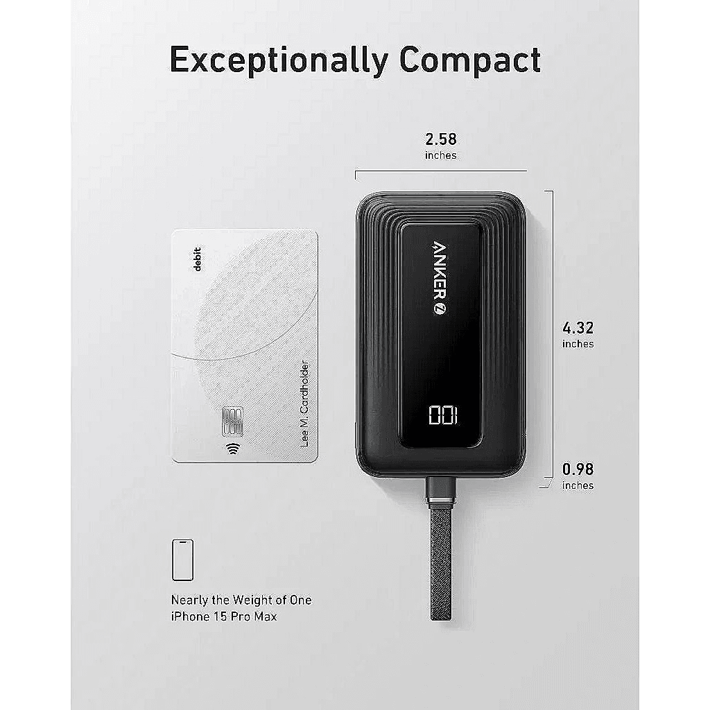 Anker Zolo 10000 mAh Bezdrôtové nabíjanie Čierna
