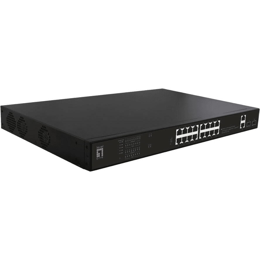 LevelOne GEP-2021 sieťový prepínač Nespravované Gigabit Ethernet (10/100/1000) Podpora napájania cez Ethernet (PoE) 1U Čierna