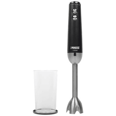 Princess 221229 0,7 L Ponorný mixér 1200 W Čierna, Nerezová oceľ