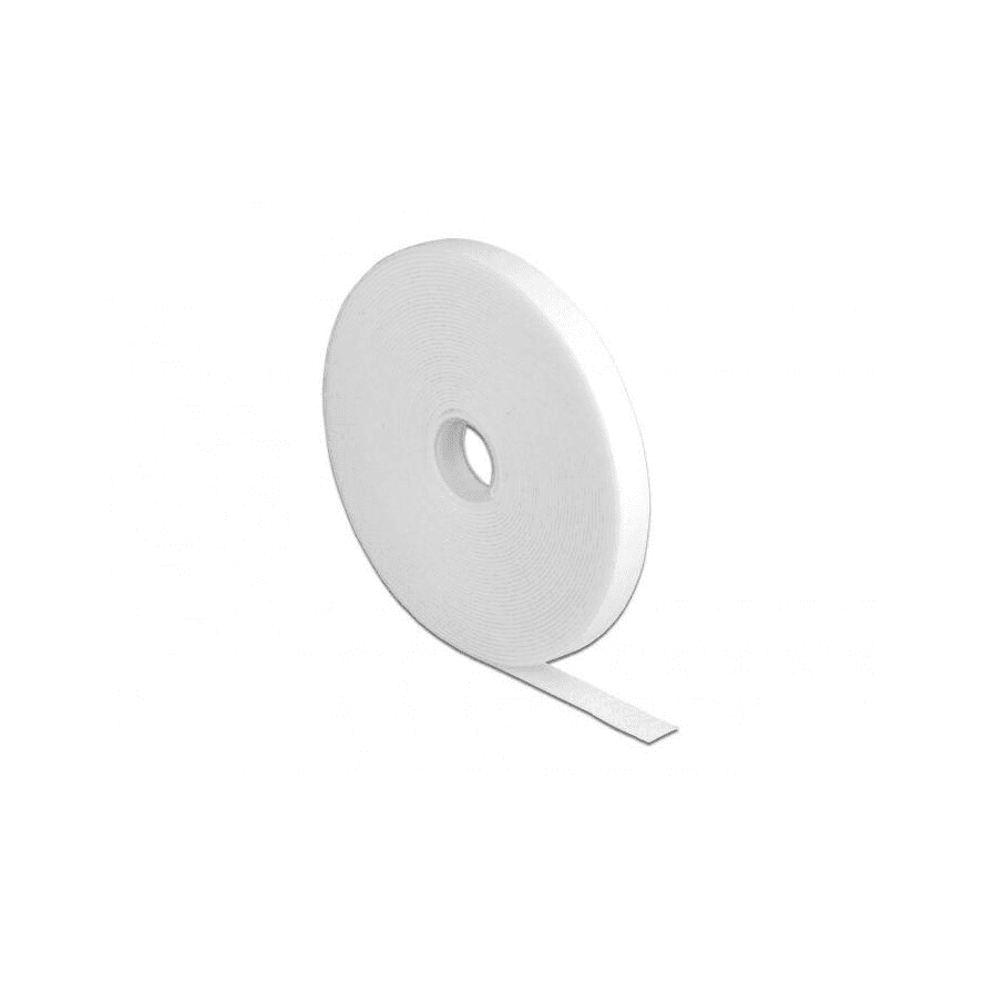 Suchý zips na rolke 10 m x 13 mm, biela farba Delock 18378