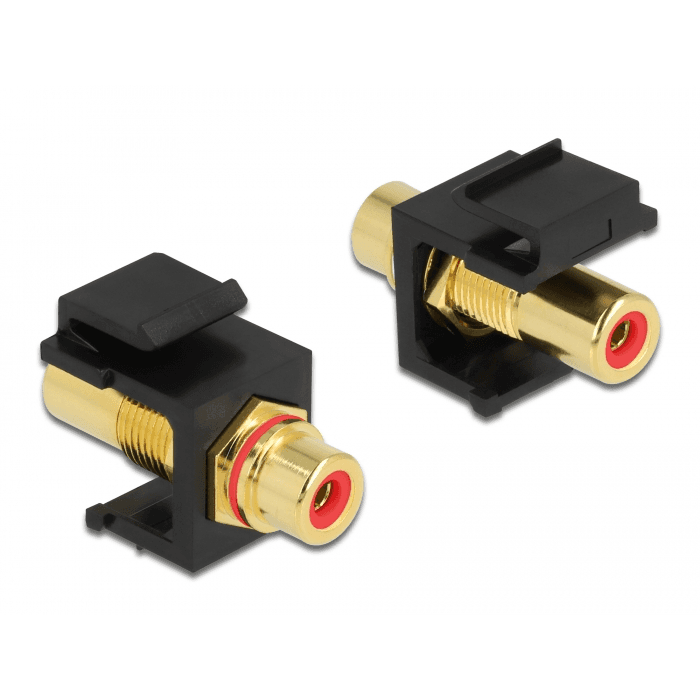 Keystone modul RCA zásuvka – RCA zásuvka, pozlátený, Delock 86744
