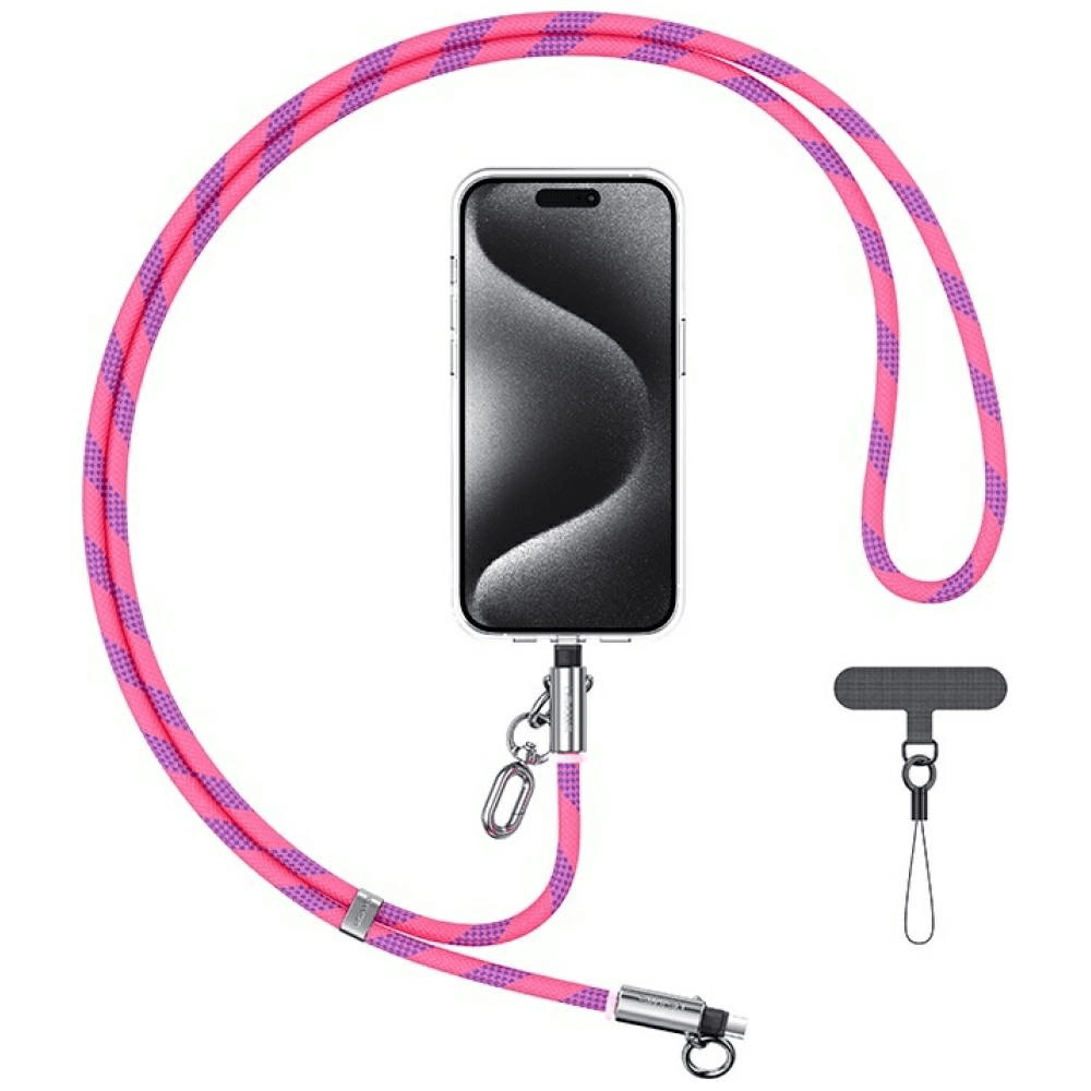 Remienok na telefón s káblom Usams SJ746 30W USB-C na Lightning 1.2m ružový