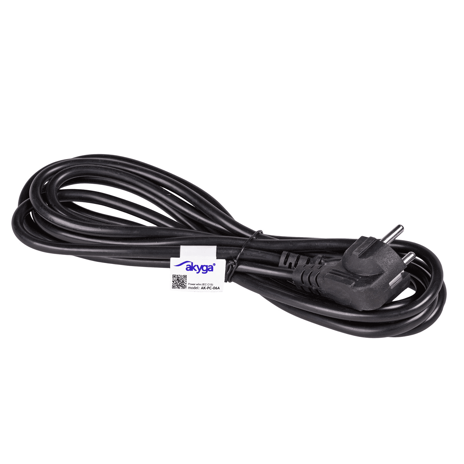 Napájací kábel Akyga AK-PC-06A CEE 7/7 - IEC C13 250V/50Hz 10A 3m čierna