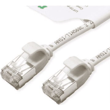 Patchcord Roline U/FTP 6a RJ45 / RJ45 3 m biely