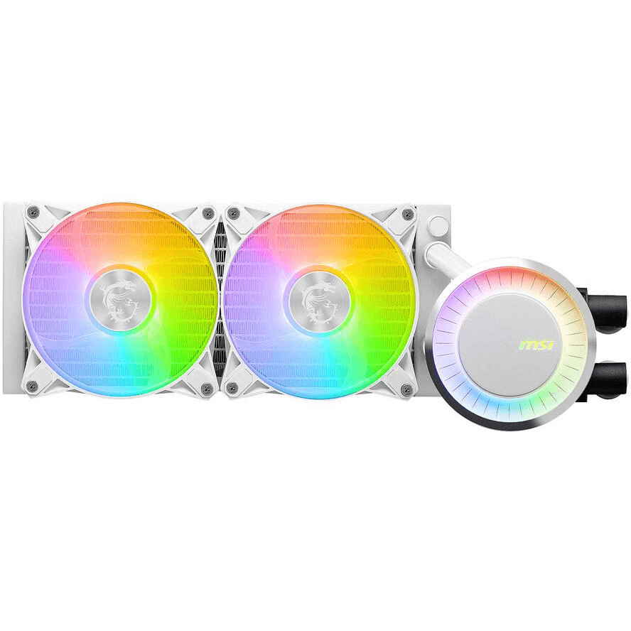 MSI MAG CORELIQUID E240 WHITE systém chladenia počítačov Základná doska, Procesor Súprava vodného chladenia 12 cm Biela