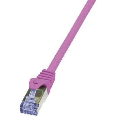 Patchcord S/FTP 6a Logilink RJ45 / RJ45 0,25 m ružový