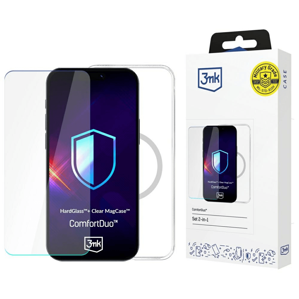 Ochranná sada 3MK Comfort Puzdro a Sklo pre iPhone 17 Pro Max, Kompletná