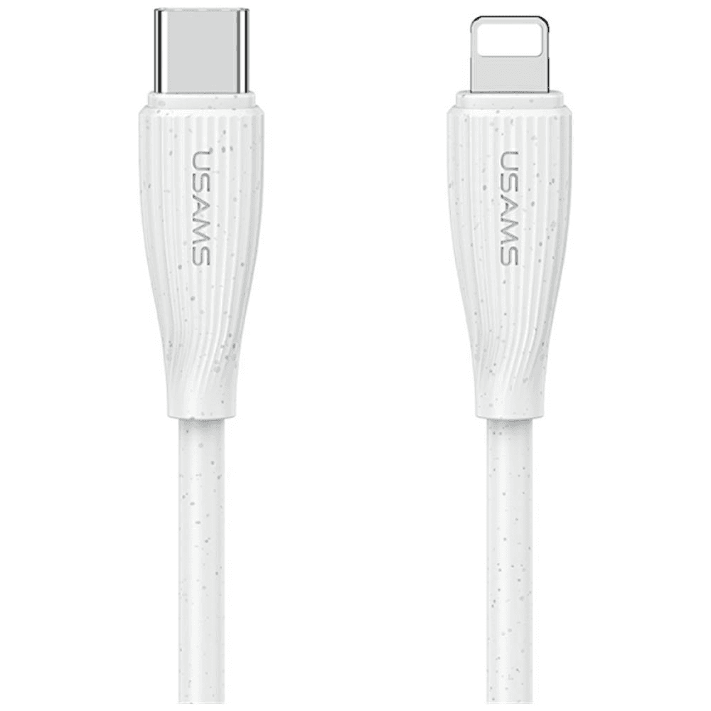 Kábel Usams USB typ C - Apple Lightning 1 m biely