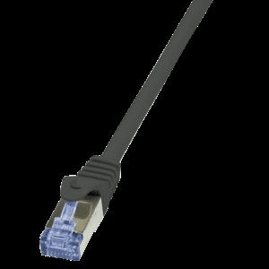 Patchcord Logilink S/FTP (S-STP) 6a RJ45 / RJ45 30 m čierny