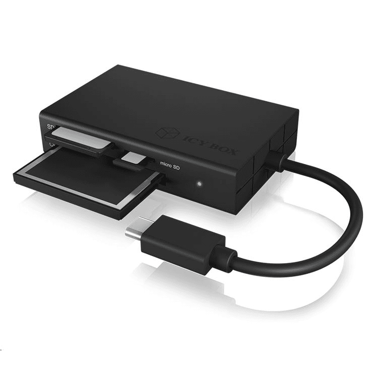 ICY BOX IB-CR401-C3 čítačka kariet USB 3.2 Gen 1 (3.1 Gen 1) Type-C Čierna