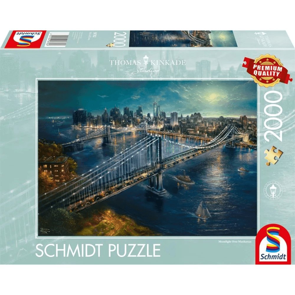 Puzzle 2000 PQ Mesačné svetlo nad Manhattanom York 112733 dielikov.