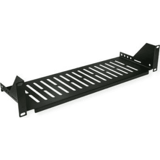 Polica 19" do RACK skríň 485 x 150mm 2U max. 10kg čierna
