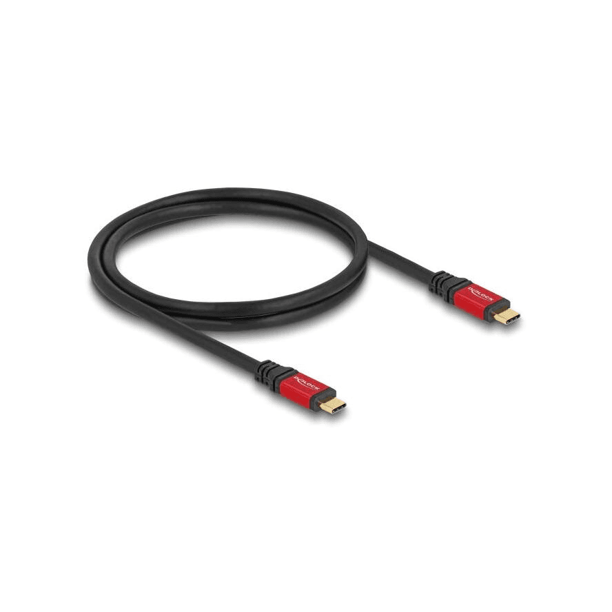 USB 2.0 kábel USB typu C samec - samec PD 3.0 100W E-Marker 1m Delock 80040