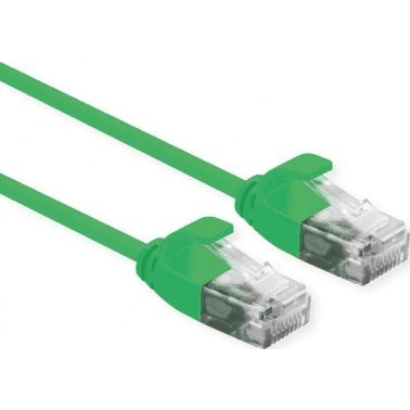 Patch kábel Roline U/UTP 6a RJ45 / RJ45 0,3 m zelený