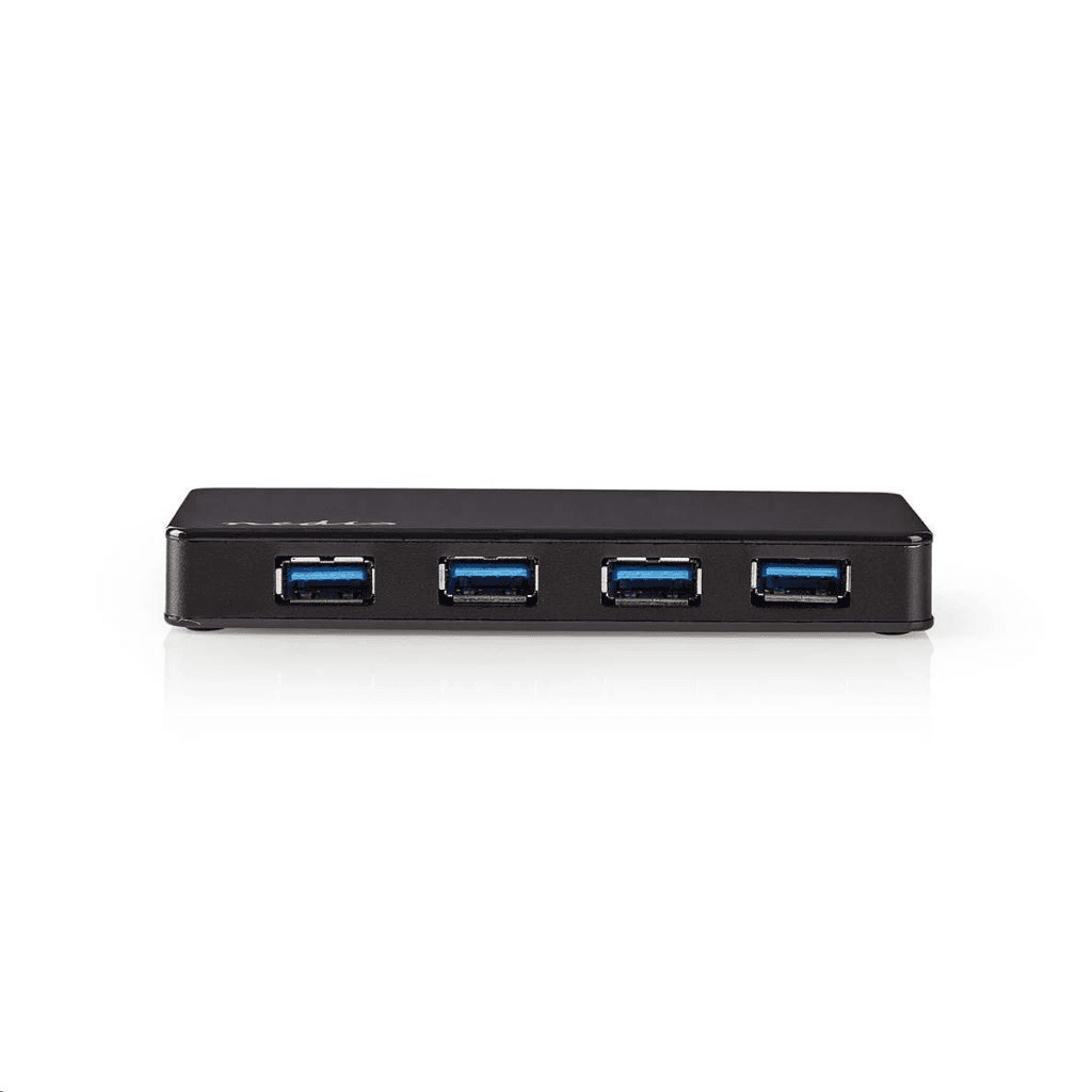 Externý aktívny štvorportový rozbočovač USB 3.0 Nedis UHUBU3420BK