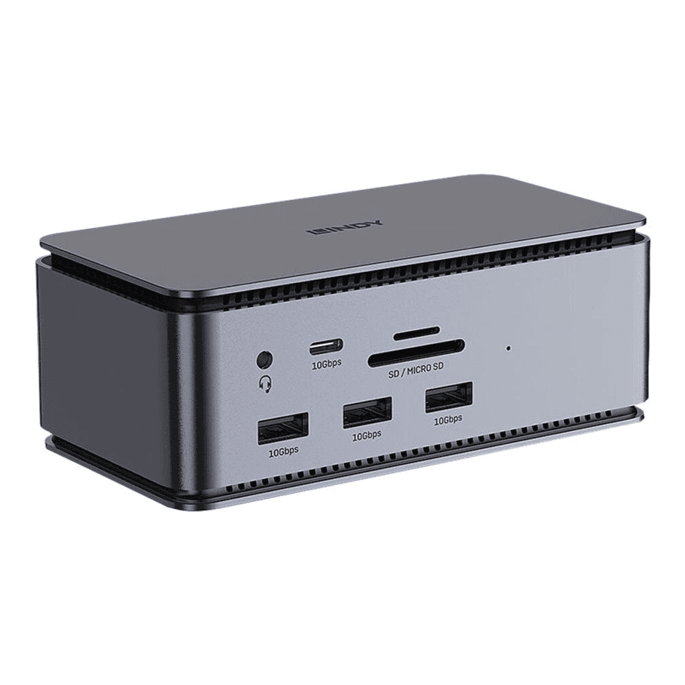 Lindy DST-Pro USB4 Dokovanie Antracit