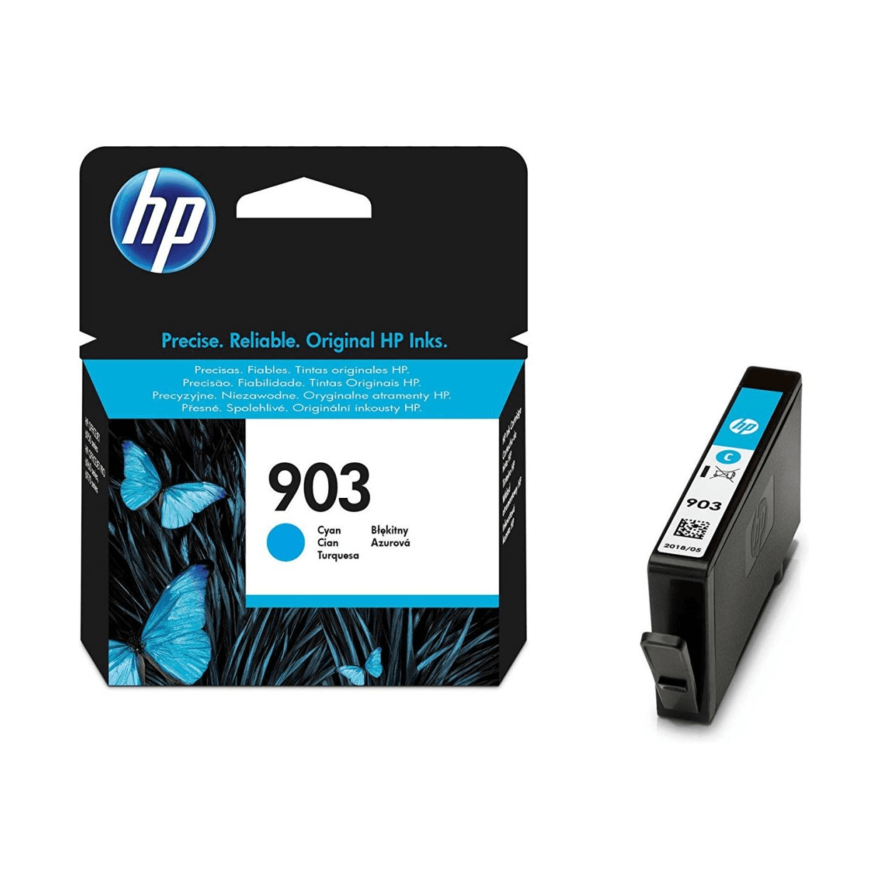 HP 903 Cyan Original Ink Cartridge atramentová náplň 1 kusov Originál Štandardná výťažnosť