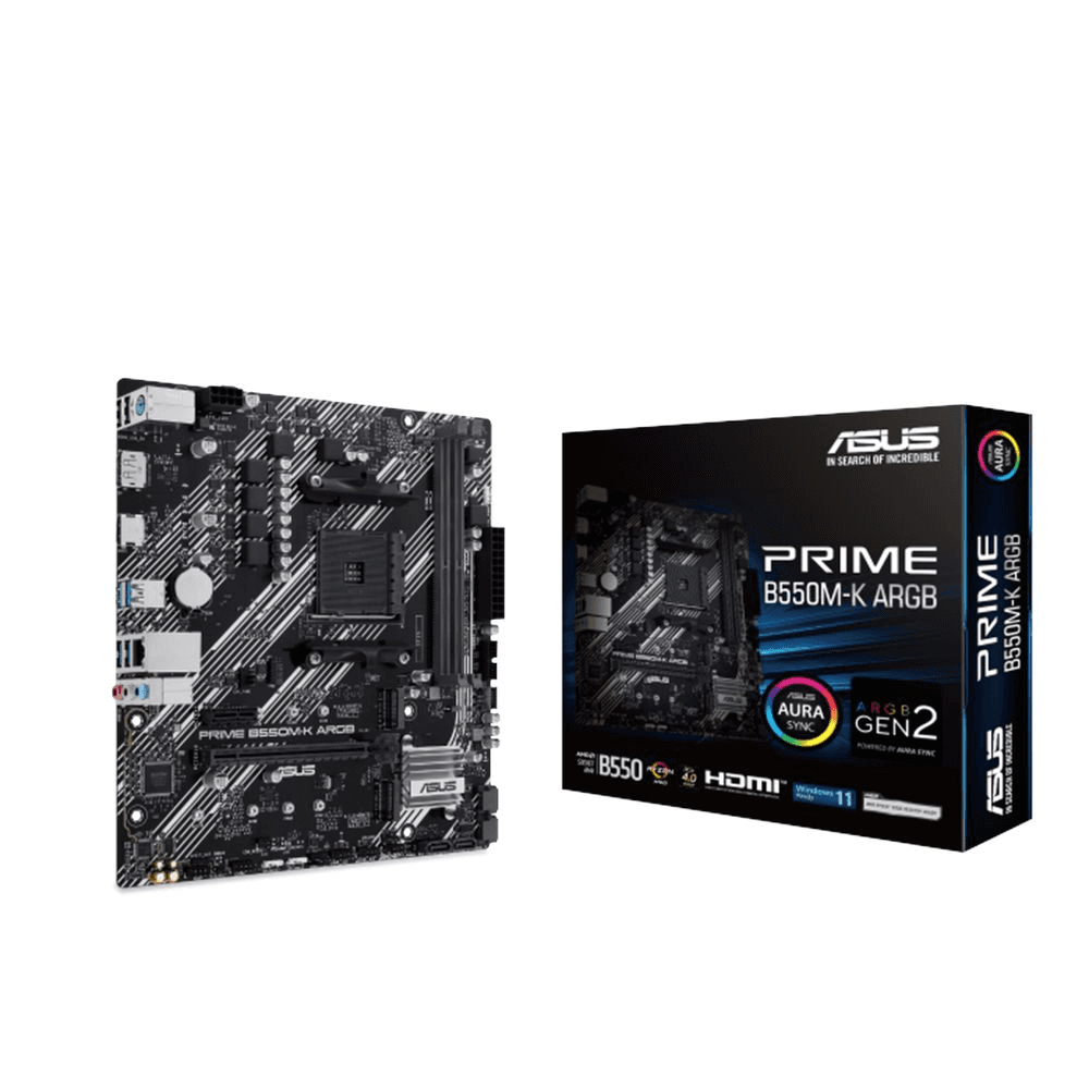 ASUS PRIME B550M-K ARGB AMD B550 Socket AM4 micro ATX