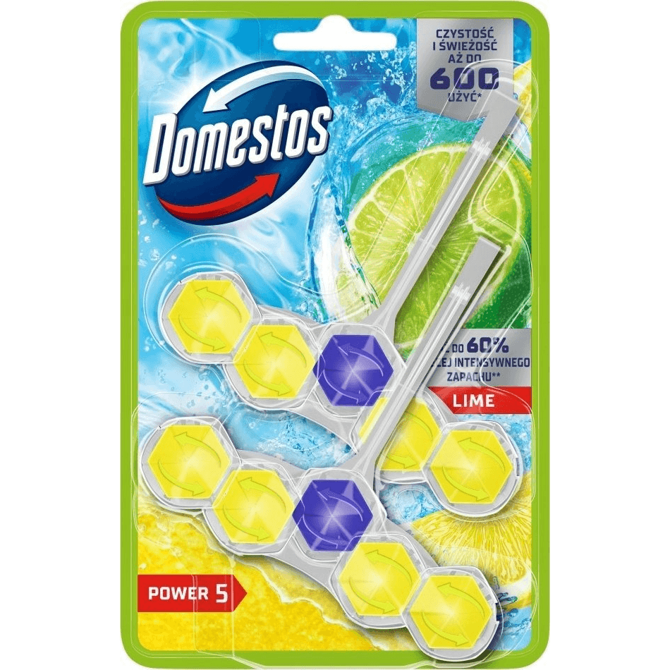 Domestos Power 5 WC závesná kocka 2x50g Limetka