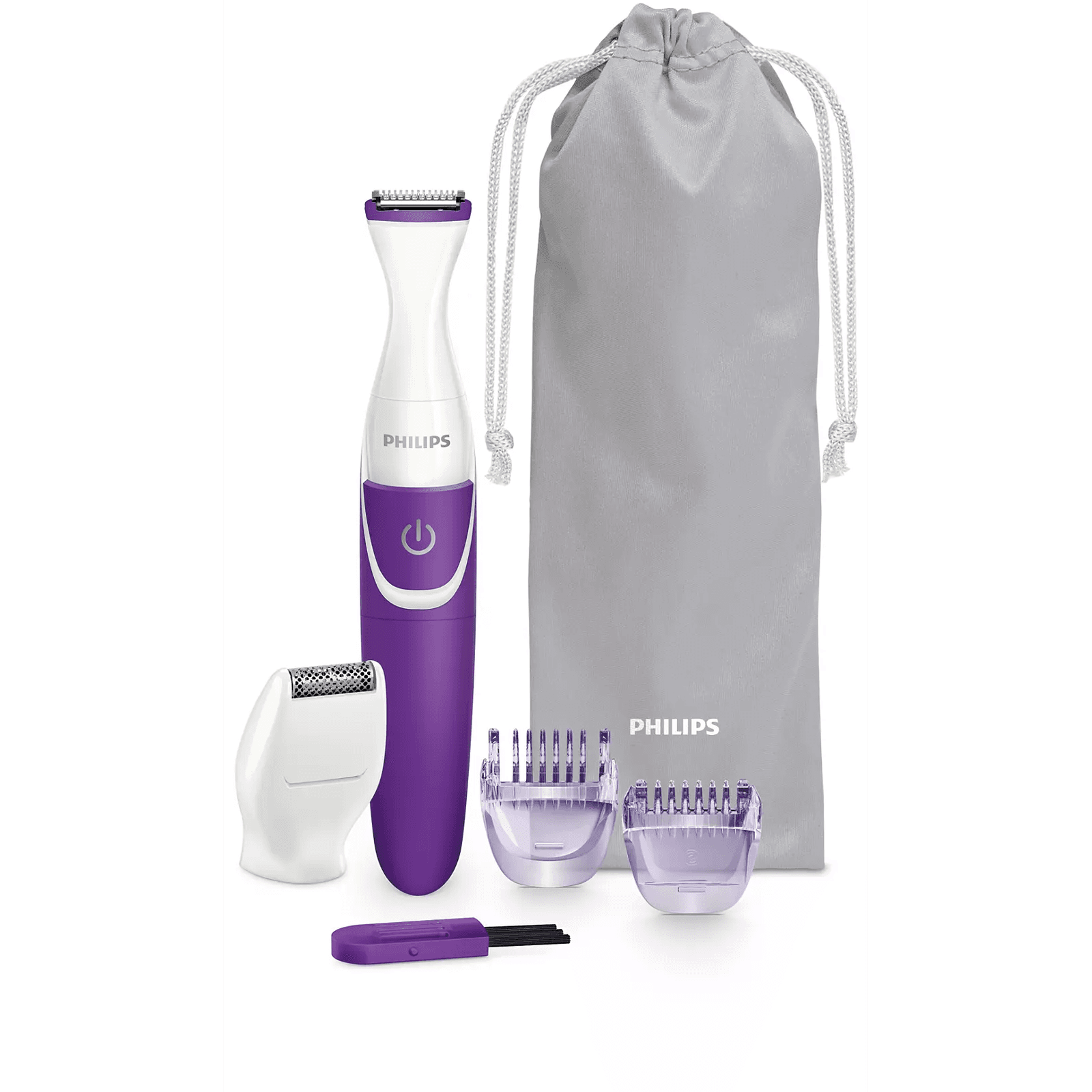 Philips Essential BRT383/15 zastrihávač na bikiny zónu Suché a mokré holenie Fialová, Biela