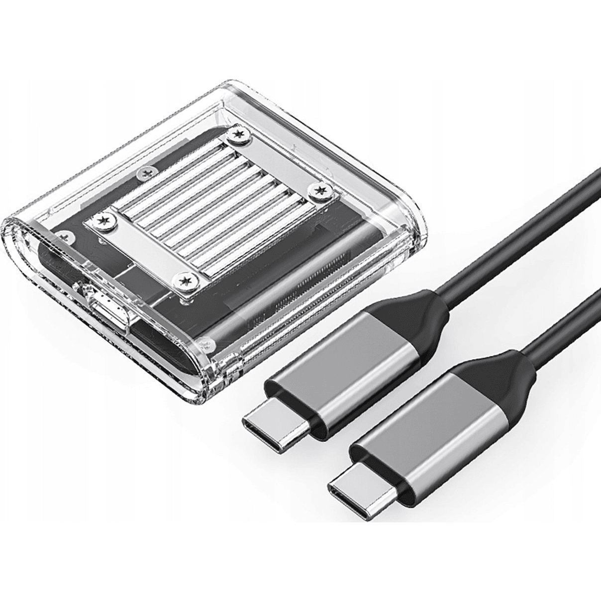 Disková kapsa Orico TC20-M2-10G M.2 NVME USB-C 3.2 - priehľadná