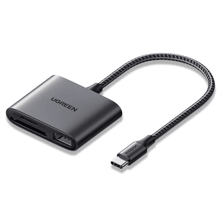 Ugreen 80798 čítačka kariet USB 3.2 Gen 1 (3.1 Gen 1) Type-C Šedá