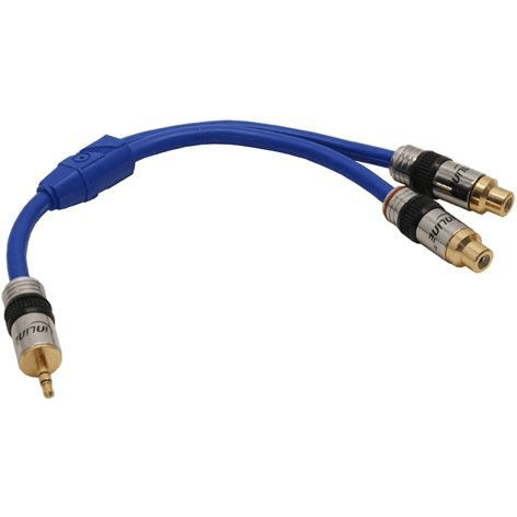 InLine 89941P audio kábel 0,25 m 2 x RCA 3.5mm Modrá