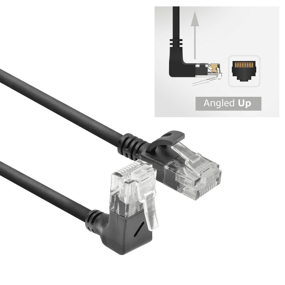 ACT DC4952 sieťový kábel Čierna 0,25 m Cat6a U/UTP (UTP)