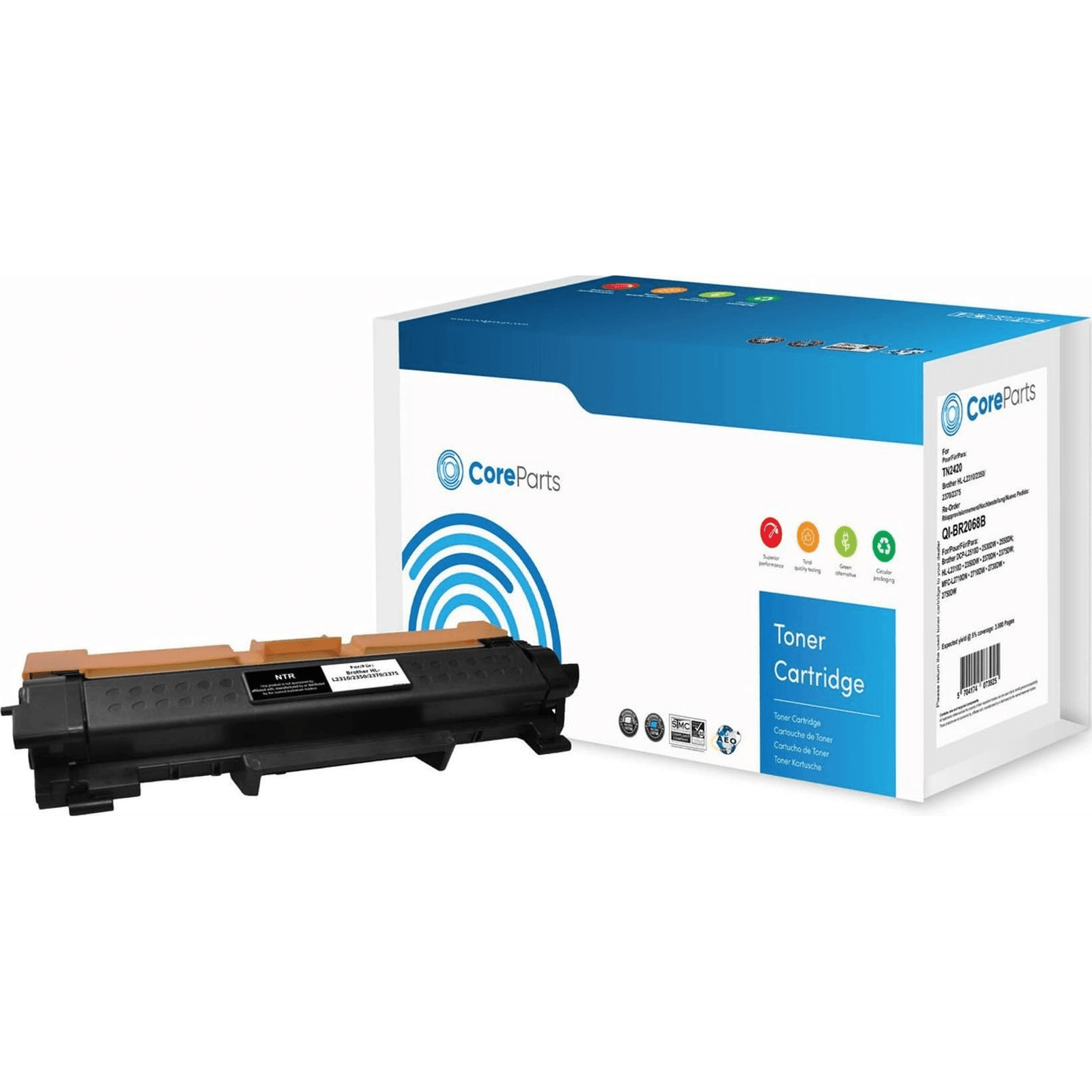 CoreParts QI-BR2068B toner 1 kusov Kompatibilné Čierna