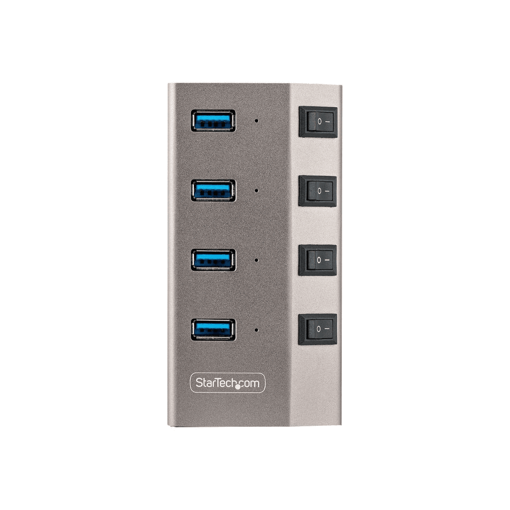 StarTech.com 5G4AIBS-USB- -EU hub USB 3.2 Gen 1 (3.1 Gen 1) Type-B 5000 Mbit/s Šedá