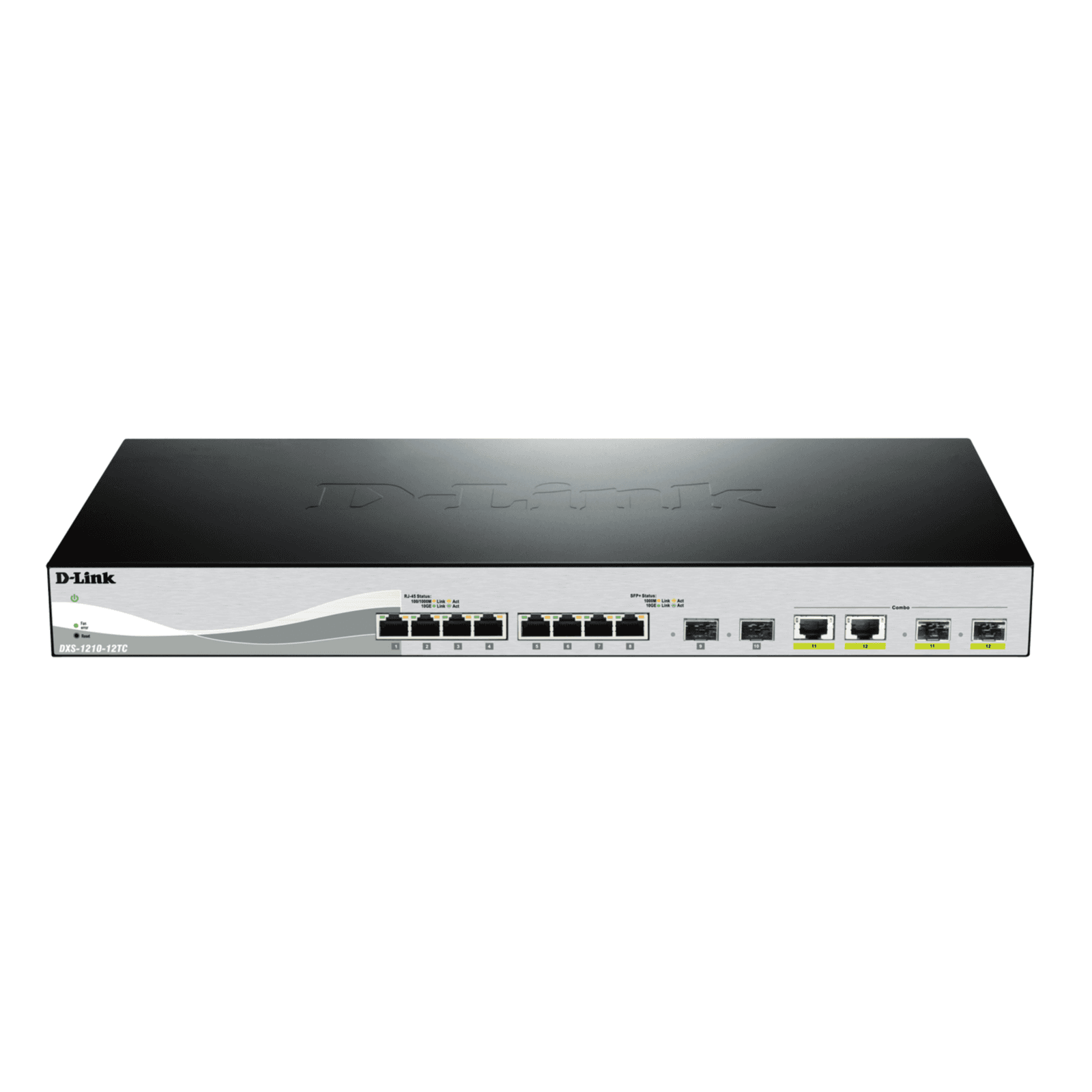 D-Link DXS-1210-10TS sieťový prepínač Riadený L2/L3 10G Ethernet (100/1000/10000) 1U Čierna, Strieborná