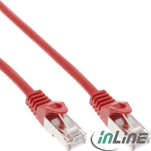 InLine 72500R sieťový kábel Červená 10 m Cat5e SF/UTP (S-FTP)