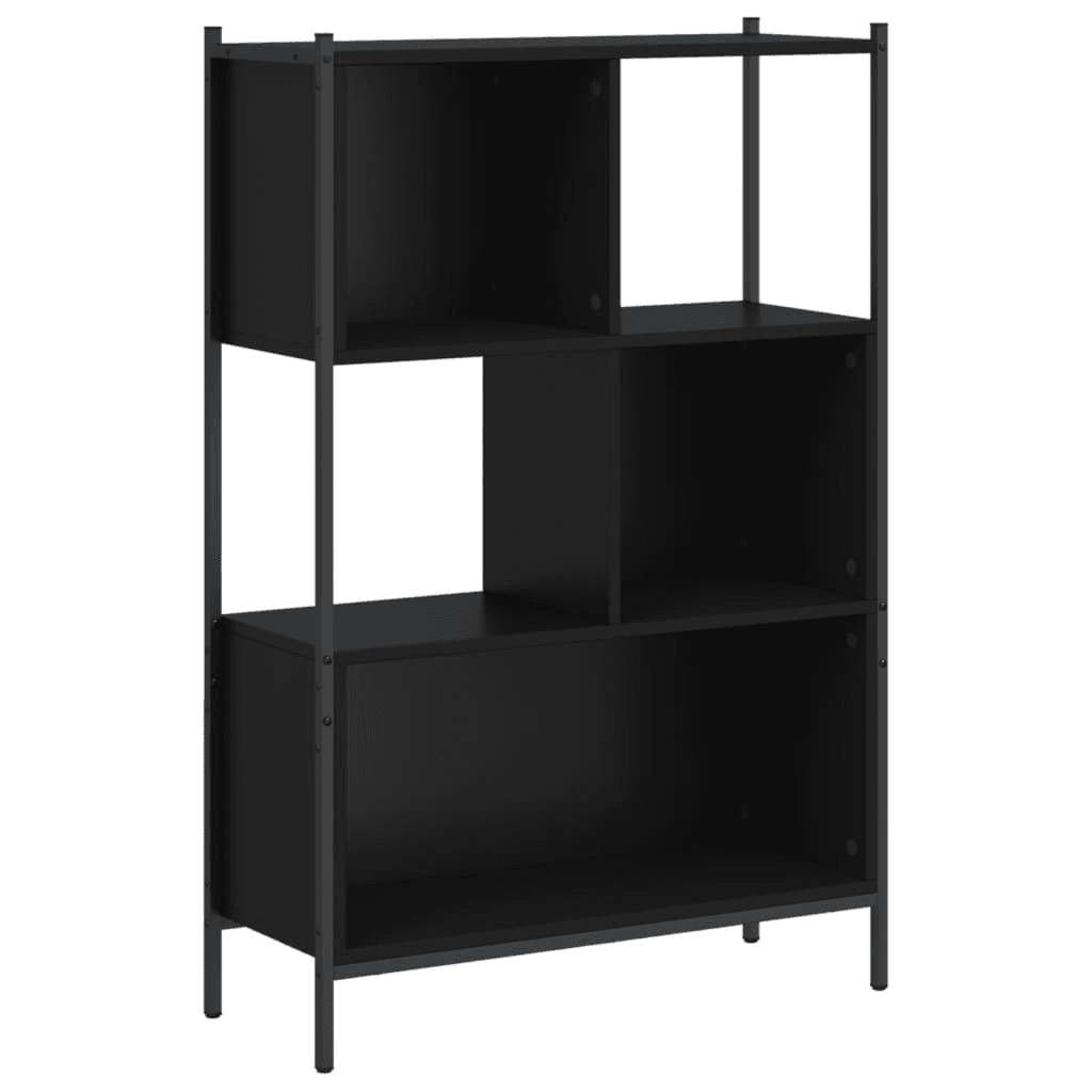 VidaXL Regál, čierny, 72x28x109 cm, materiál na báze dreva