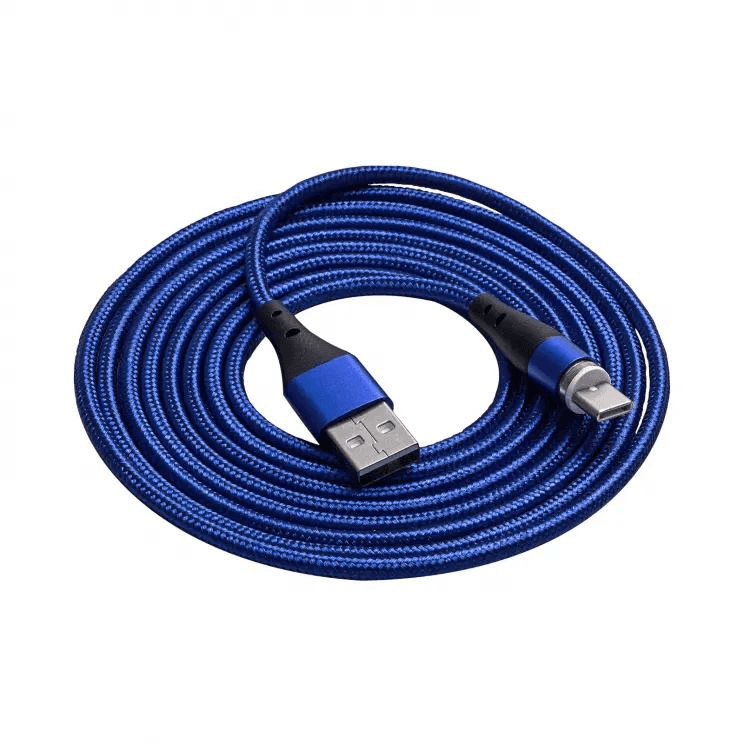Kábel Akyga USB - USB typ C 2 m modrý
