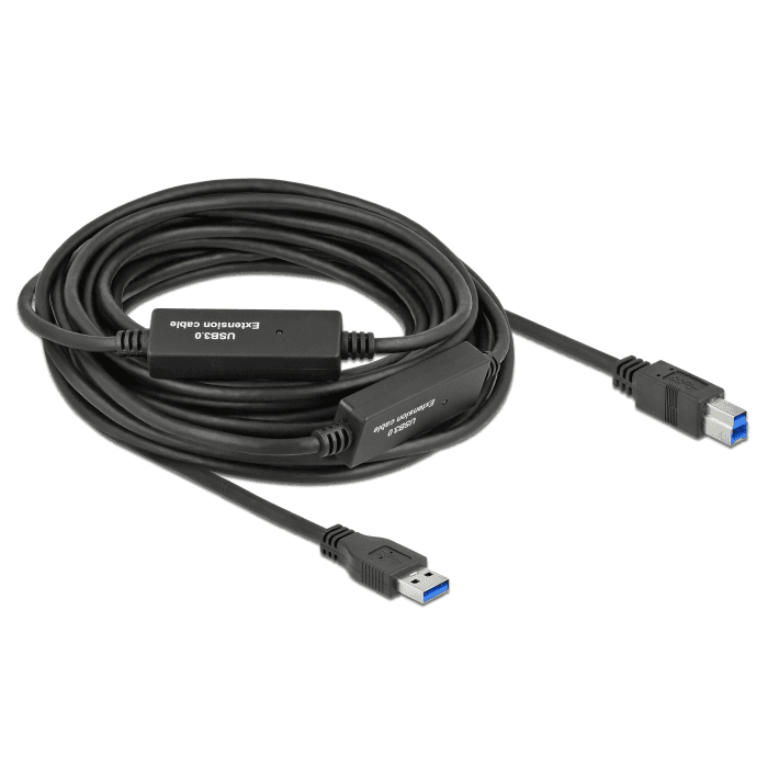 DeLOCK 85380 USB kábel 10 m 2.0/3.2 Gen 1 (3.1 Gen 1) USB A USB B čierny