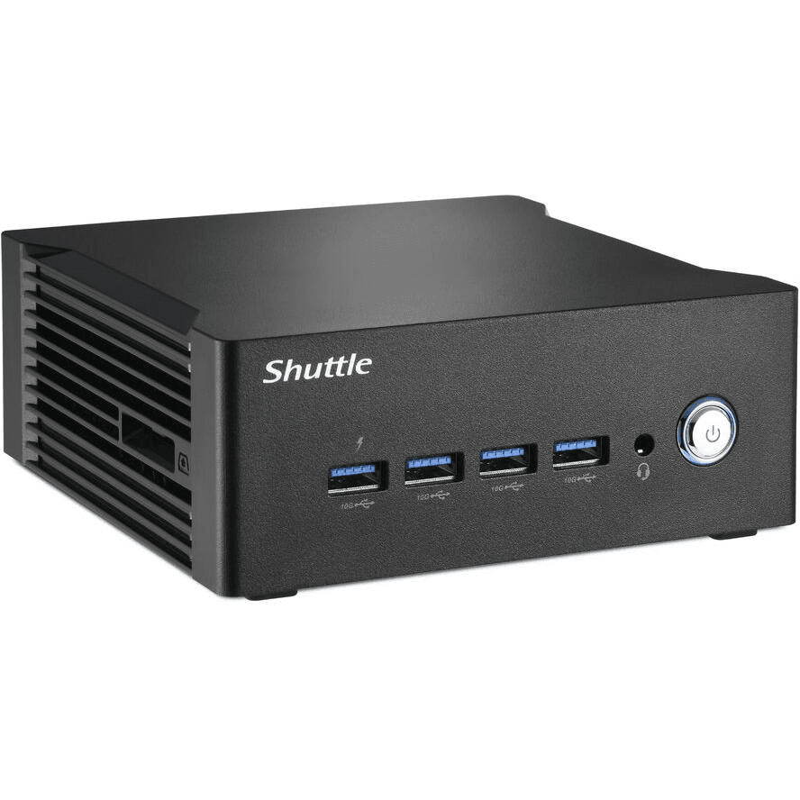 Shuttle Nano PC NA10H Počítač s objemom 1 l Čierna 8845HS 3,8 GHz