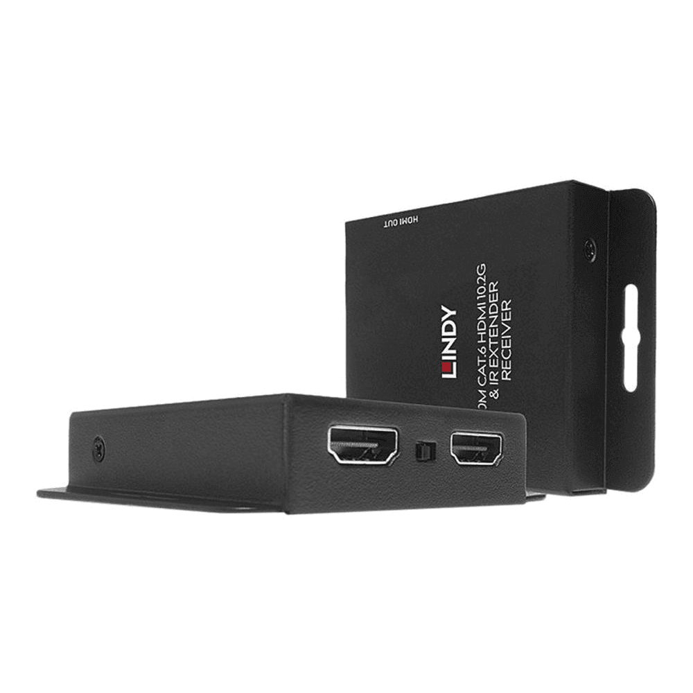 Lindy 38208 audio / video predlžovač AV vysielač a prijímač Čierna
