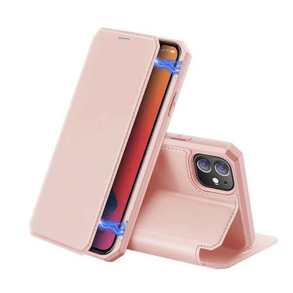 Flipové puzdro Dux Ducis pre Apple iPhone 12 / iPhone 12 Pro ružové
