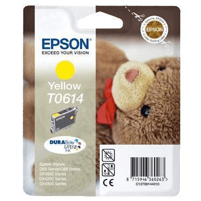 Epson Teddybear T0614 atramentová náplň 1 kusov Originál Žltá