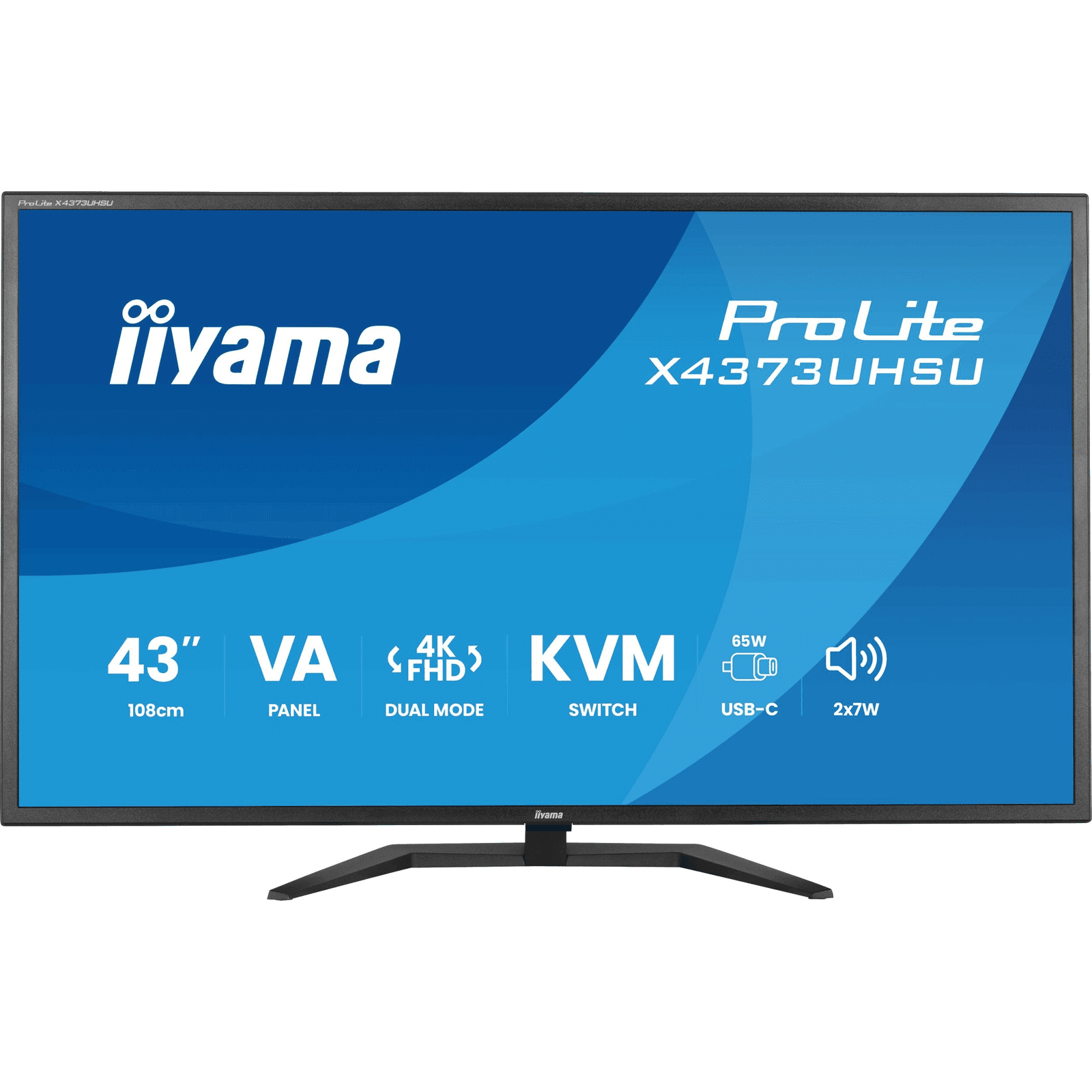 iiyama ProLite X4373UHSU-B2 LCD monitor 109,2 cm (43") 3840 x 2160 px 4K Ultra HD LED Čierna